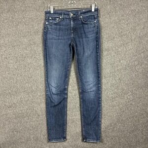Rag & Bone Jeans Womens 26 Blue Cate Mid-Rise Ankle Skinny April Stretch Denim